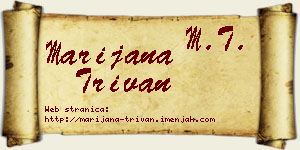Marijana Trivan vizit kartica